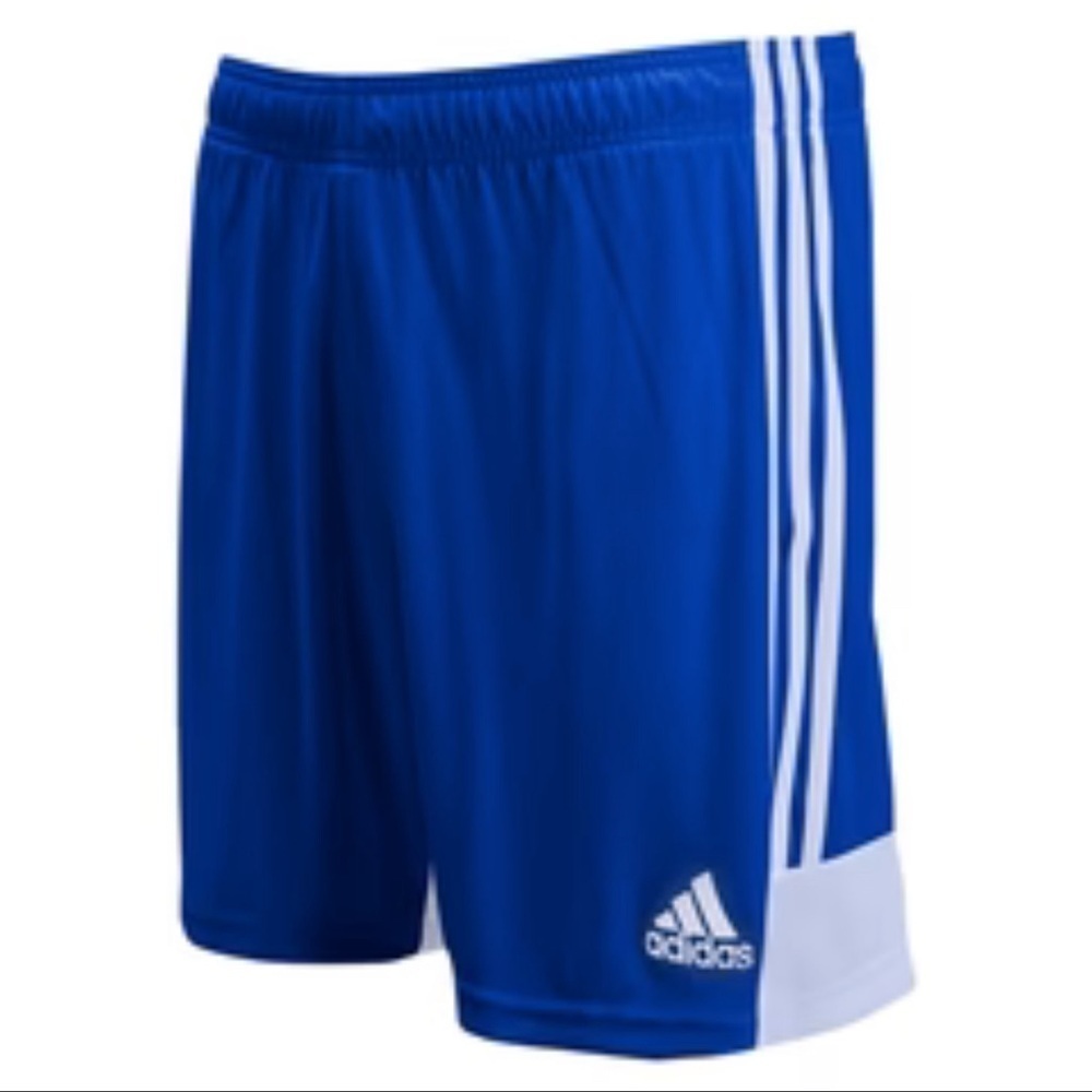 Adidas Men Small Vibrant Blue Activewear Drifit White Stripes Summer Shorts
